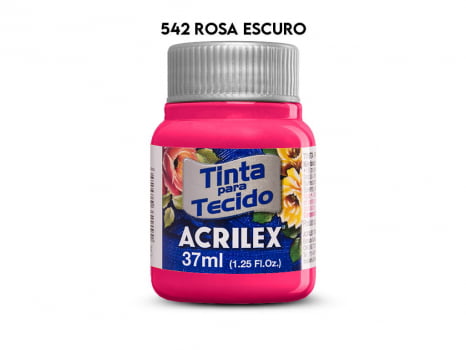TINTA TECIDO ACRILEX 37ML FOSCA 542 ROSA ESCURO