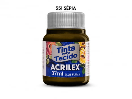 TINTA TECIDO ACRILEX 37ML FOSCA 551 SEPIA