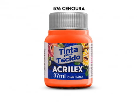 TINTA TECIDO ACRILEX 37ML FOSCA 576 CENOURA