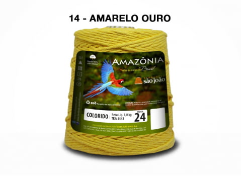 BARBANTE AMAZONIA 4/24 1000G AMARELO OURO